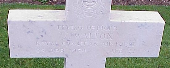 [F/O J Walton Grave Marker]