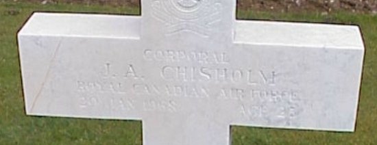 [Cpl JA Chisholm Grave Marker]